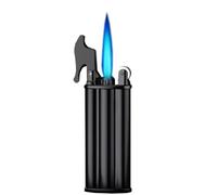 EWDHJK Briquet à gaz à meule rétro Ancien, métal Coupe-Vent Flamme Droite, réutilisable, Briquet à Taille de Flamme réglable, Cadeau for Homme(Black)