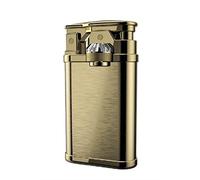 EWDHJK Briquet à kérosène Vintage, Briquet à kérosène mécanique Coupe-Vent, adapté aux Cadeaux for Hommes avec Bougies (Carburant Non Inclus)(Gold)