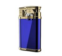 EWDHJK Briquet à kérosène Vintage, Briquet à kérosène mécanique Coupe-Vent, adapté aux Cadeaux for Hommes avec Bougies (Carburant Non Inclus)(Blue)