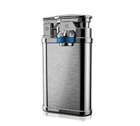 EWDHJK Briquet à kérosène Vintage, Briquet à kérosène mécanique Coupe-Vent, adapté aux Cadeaux for Hommes avec Bougies (Carburant Non Inclus)(Silver)