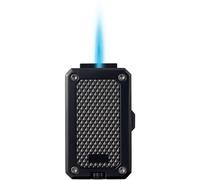 EWDHJK Briquet Butane à buse Unique, Briquet Portable en métal ventilé avec Taille de Flamme réglable (Butane Non Inclus)(C)