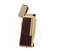 EWDHJK Briquet Coupe-Vent en métal à meule coulissante, Rechargeable, réutilisable, Flamme Douce et agréable, idéal for Les Cadeaux for Hommes et Le Camping (Carburant Non Inclus)(Brown)