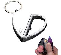 EWDHJK Briquet Rechargeable Pliable en métal à Induction, Coupe-Vent, Fil de tungstène, Porte-clés Multifonctionnel, Briquet Portable, Cadeau for Hommes et Femmes(F)