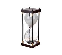 EWDHJK Sablier décoratif Vintage, minuteur 60 Minutes, Cadeau d'anniversaire for la fête de QIXI, décoration de Bureau. Un sablier décoratif en Bois, idéal for la Maison et Le Bureau.(White)