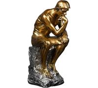 EWDHJK Sculpture en résine représentant Un penseur, Sculpture Abstraite, Objet décoratif d'art, idéal for Un Bureau, Une Cave à vin, Une vitrine ou comme Cadeau de Noël.(Yellow)