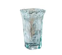 EWDHJK Vase Transparent Haut de Gamme, d'une clarté cristalline, idéal for accueillir des Fleurs fraîches comme des pivoines et des Roses. Convient à la décoration intérieure, aux.(Blue)
