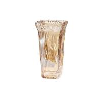 EWDHJK Vase Transparent Haut de Gamme, d'une clarté cristalline, idéal for accueillir des Fleurs fraîches comme des pivoines et des Roses. Convient à la décoration intérieure, aux.(Brown)