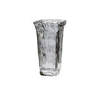 EWDHJK Vase Transparent Haut de Gamme, d'une clarté cristalline, idéal for accueillir des Fleurs fraîches comme des pivoines et des Roses. Convient à la décoration intérieure, aux.(Gray)