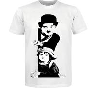 EWDrtuiTG Charlie Chaplin T Shirt White M
