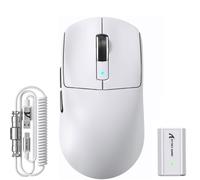 EWEADN Attack Shark R6 Lightspeed Wireless Gaming Mouse, Ultra-légère 39G, HyperSpeed avec 8K Hz, Capteur PAW3950, Nordic52840, 42K DPI pour Jeu E-Sport, Souris Programmables Tri-Mode - Blanc