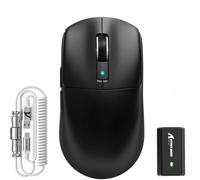 EWEADN Attack Shark R6 Lightspeed Wireless Gaming Mouse, Ultra-légère 39G, HyperSpeed avec 8K Hz, Capteur PAW3950, Nordic52840, 42K DPI pour Jeu E-Sport, Souris Programmables Tri-Mode - Noir