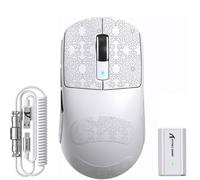 EWEADN Attack Shark R6 Lightspeed Wireless Gaming Mouse, Ultra-légère 39G, HyperSpeed avec 8K Hz, Capteur PAW3950, Nordic52840, 42K DPI pour Jeu E-Sport, Souris Programmables Tri-Mode - WhitePro