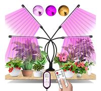 EWEIMA 80 LEDs Lampe de Croissance à 360° Éclairage Horticole Avec, 4 Têtes Lampe Croissance Spectre Complet Avec Chronométrage AUTO - ON/OFF 4H / 8H / 12H