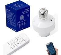 Ewelink Douille e27 connectee zigbee base d'ampoule, Kit Interrupteur sans fil et telecommande compatible avec Alexa Echo, Pour les ampoules LED, les lampes à incandescence
