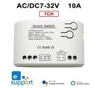 EWELINK WIFI Ouvre-porte de garage intelligent Contrôleur de porte 433 Télécommande Disjoncteur Interrupteur Module de relais Commande vocale Alexa Google Home - Type AC DC 7-32V
