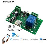 EWELINK WIFI Ouvre-porte de garage intelligent Contrôleur de porte 433 Télécommande Disjoncteur Interrupteur Module de relais Commande vocale Alexa Google Home - Type AC DC 7-32V NO Shell