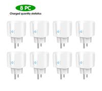EWelink WiFi prise intelligente 20A prise intelligente ue avec fonction de surveillance de l'alimentation fonction de synchronisation commande vocale prise en charge Alexa Google Home Y - Type 8pcs