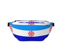 Ewenke Sac banane élégant avec drapeau national - Pochette de voyage polyvalente et compacte pour un rangement mains libres, noir, One Size