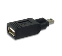 Ewent Adaptateur USB 2.0 Type a/a Femelle vers Mâle Mini 5 Broches Blindé Capuchon PVC Noir
