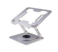 Ewent Adjustable Aluminium Alloy Laptop Stand for Desk with 360° Swivel Base, Er