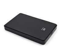 Ewent Boîtier de Disque Dur 2,5 Pouces,USB Type A 2.0 vers SATA III/UASP, 480 Mbit/s, Boîtier Externe de Disque Dur SSD et HDD en ABS 9,5mm et 7mm, sans Outil/sans vis, Noir