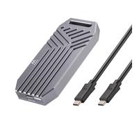 Ewent Boîtier Externe USB4 40 Gbps pour SSD NVMe M.2, Adaptateur Disque Dur Externer en Aluminium avec Dissipation Thermique USB-C, sans Outils, UASP & Trim, 2230-2242-2260-2280, Windows macOS Linux