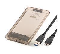 Ewent Boîtier HDD/SSD 2,5″ SATA, USB 3.2 Gen1 (USB-A), Boîtier externe pour Disque Dur 7-9,5 mm, Vitesse 5 Gbps, installation sans outils, indicateur LED, pour PC-Mac-PS4-Xbox,Compatible Windows/macOS