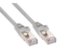 Ewent Câble de réseau Patch blindé, Cat 5 F U/UTP, aWG 26/7, 2 connecteurs RJ45 Argent Gris 20 M