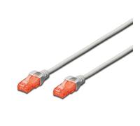 Ewent Câble de réseau Patch Cat 6 U/UTP, aWG 24/7, 2 connecteurs RJ45 Blanc Bianco 0,5 MT