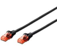 Ewent Câble de réseau Patch Cat 6 U/UTP, aWG 24/7, 2 connecteurs RJ45 Noir Noir 0,5 MT