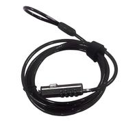 Ewent Câble de Sécurité à Combinaison pour Ordinateurs Portables, câble de sécurité pour ordinateur portable, PC, projecteurs, Protection Antivol avec Câble 1,8m Résistant aux Coupures avec fente NANO