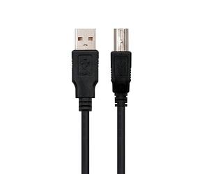 Ewent Câble d'imprimante USB 2.0 noir, 1,8 mètre, Type A mâle vers Type B mâle, 2xAWG 30 cuivre
