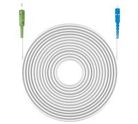 Ewent Câble/Rallonge Fibre Optique, Câble Fibre Optique Jarretière Simplex Monomode SC-APC à SC-UPC, 9/125, G.657A2, LSZH, Performances Optimales, Perte Très Fiable, Blanc, 1 mètre