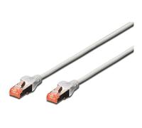 ewent Câble Patch S/FTP 2 x RJ45 Cat 6 Double blindé 0,5 m, Gris