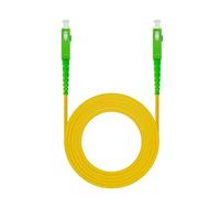 Ewent Câble/Rallonge Fibre Optique, Câble Fibre Optique Jarretière Simplex Monomode SC-APC à SC-APC, 9/125, G.657A2, LSZH, Performances Optimales, Perte Très Fiable, Jaune, 1 mètre