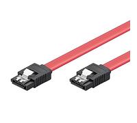 Ewent Câble SATA III, Vitesse 6 Gbits avec Clips en métal, SATA L-Type Rouge 50 cm