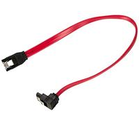 Ewent Câble SATA III, Vitesse 6 Gbits avec Clips en métal, SATA L-Type Rouge Rouge 30 cm