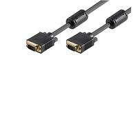 Ewent Câble SVGA (VGA D-Sub) EW-110102-020-N-P avec ferrite 1,8 m Noir