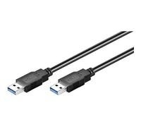EWENT Câble USB 3.0 Type a Mâle/a/blindé un double femme 28 AWG cuivre la vitesse de transfert jusqu'à 5GMbit longueur de câble 1,8 m Noir