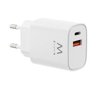 Ewent Chargeur Rapide GaN 30W Double Port USB-C Power Delivery et USB-A QC3.0, PPS avancé, Charge Rapide pour iPhone et Android, Chargeur USB de Voyage pour Smartphone, Tablette, Console