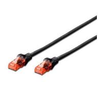 Ewent Câble Patch Ethernet Cat 6 U/UTP – jusqu'à 1 Gbit/s, AWG 26/7, RJ45 – 2 m Noir