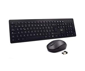 Ewent Clavier et Souris sans Fil, kit Clavier Souris sans Fil, Clavier avec Touches concaves, récepteur 2 en 1 pour PC, Ordinateur Portable, Ordinateur Portable, Disposition Italienne