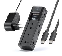 Ewent Dock Clone Offline Dual-Bay pour SSD NVMe et HDD/SSD SATA 2,5″/3,5″,2230/2242/2260/2280, UASP, 10Gbps USB3.2 Gen2, Clonage Bidirectionnel Sans PC, Tool-Free, Voyants LED d’État, avec Dissipation