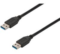 Ewent Câble USB 3.0 Type A mâle vers Type A mâle Transfert SuperSpeed Noir 1,0 m