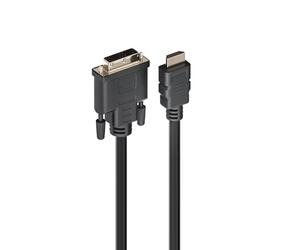 Ewent EC1350 câble vidéo et adaptateur 2 m HDMI Type A (Standard) DVI-D Noir