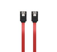 Ewent EC1512 - Câble SATA III, Vitesse 6 Gbits avec Clips en métal, SATA L-Type Rouge Rouge 70 cm
