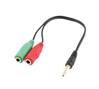 Ewent EC1640 câble audio 0,15 m 3,5mm 2 x 3.5mm Noir, Vert, Rouge