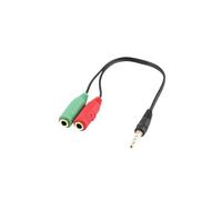 Ewent EC1640 câble audio 0,15 m 3,5mm 2 x 3.5mm Noir, Vert, Rouge