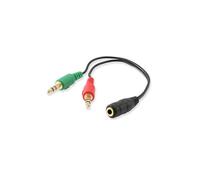 Ewent EC1642 câble audio 0,15 m 3,5mm 2 x 3.5mm Noir, Vert, Rouge