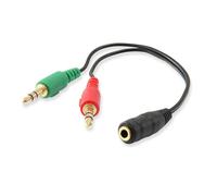 Ewent EC1642 câble audio 0,15 m 3,5mm 2 x 3.5mm Noir, Vert, Rouge
